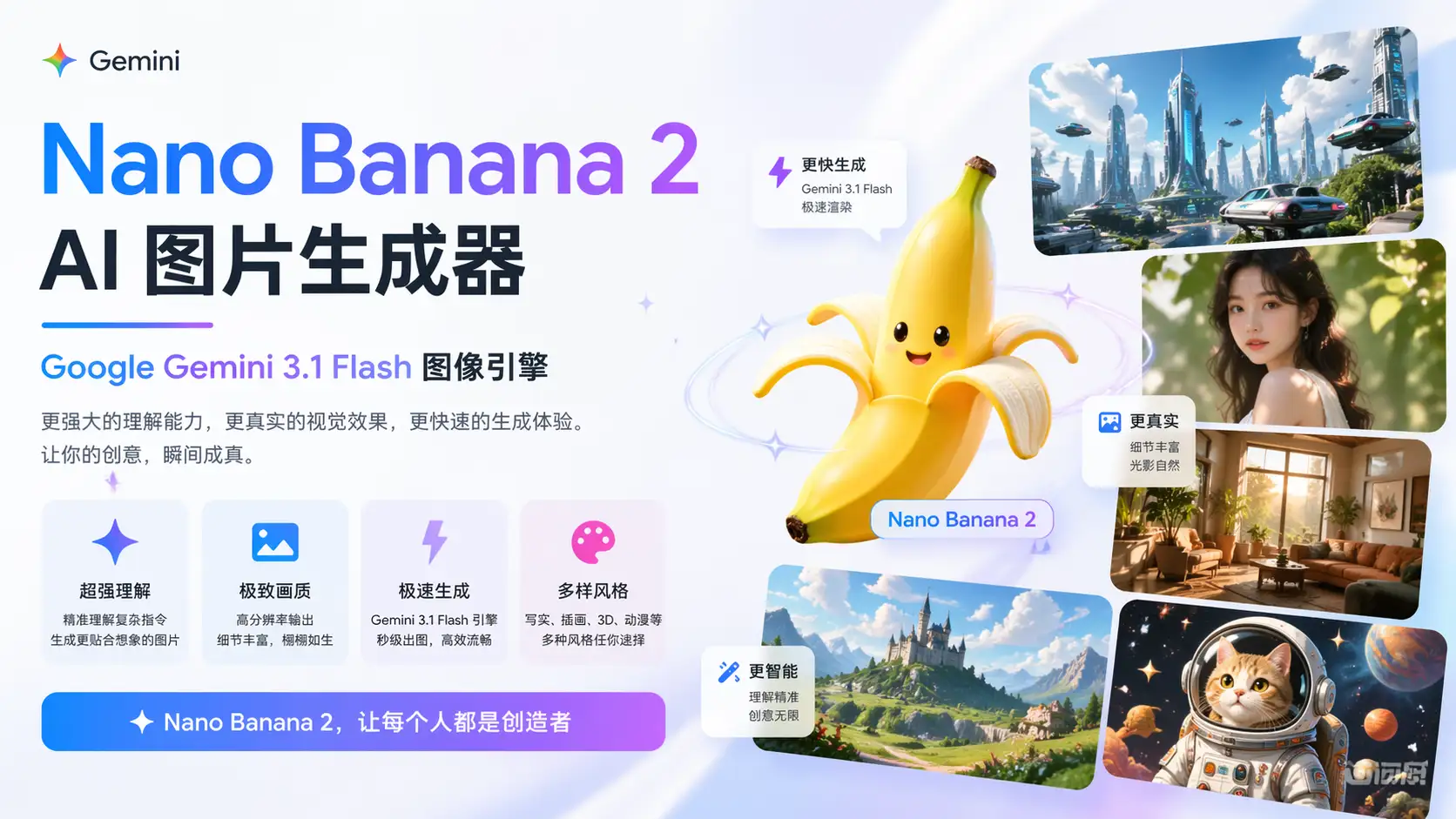 Nano Banana 2 AI 图片生成器